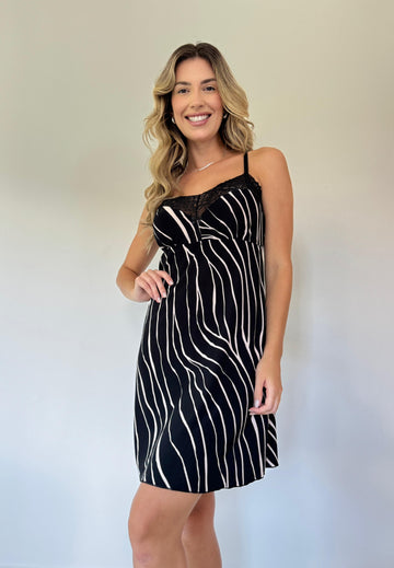 Camisola Estampada de Alcinha em Liganete