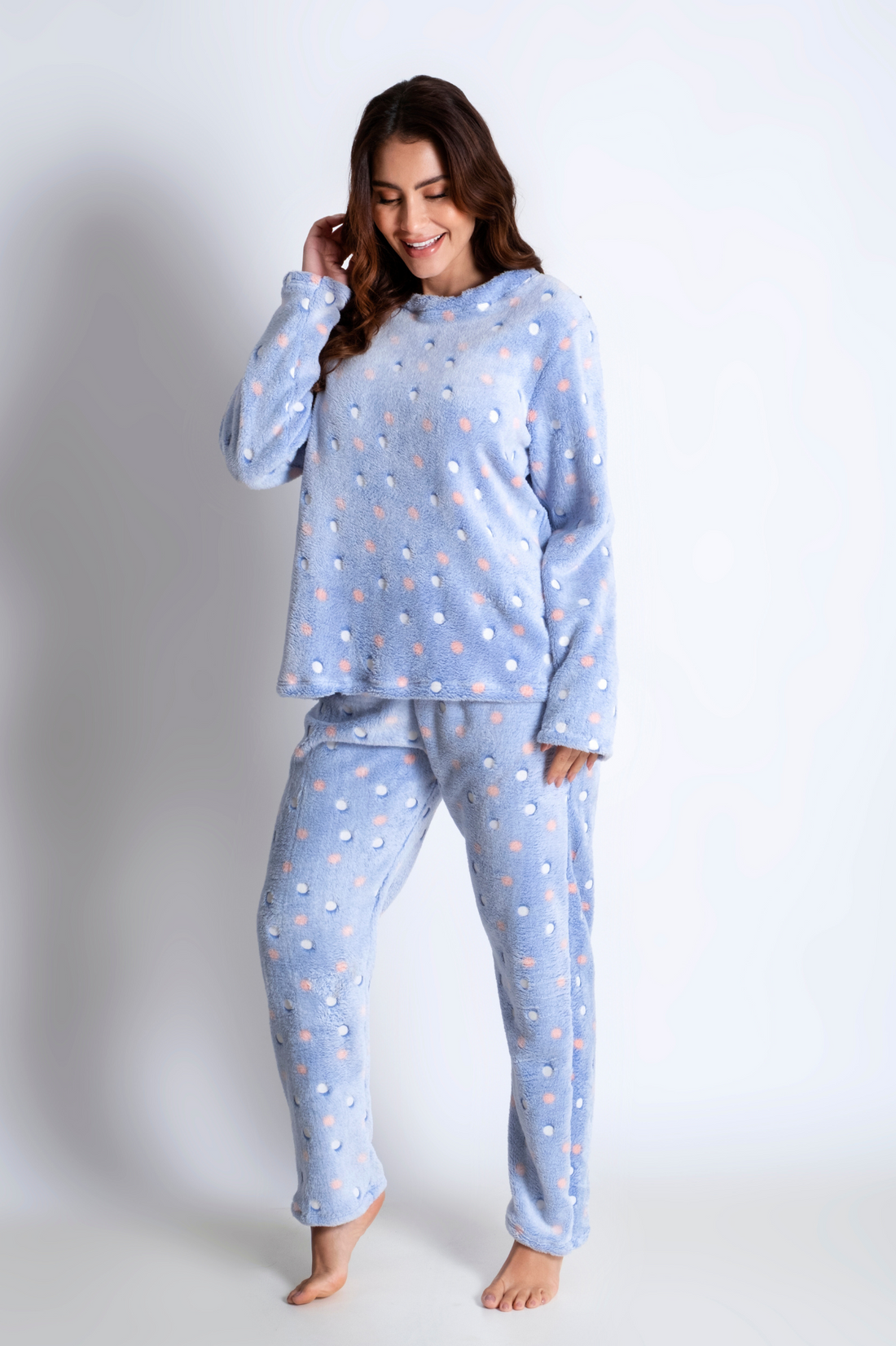 Pijama Feminino de Inverno Fleece Peludinho Quentinho