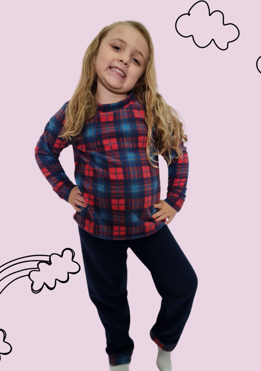 Pijama infantil Soft Premium - Xadrez