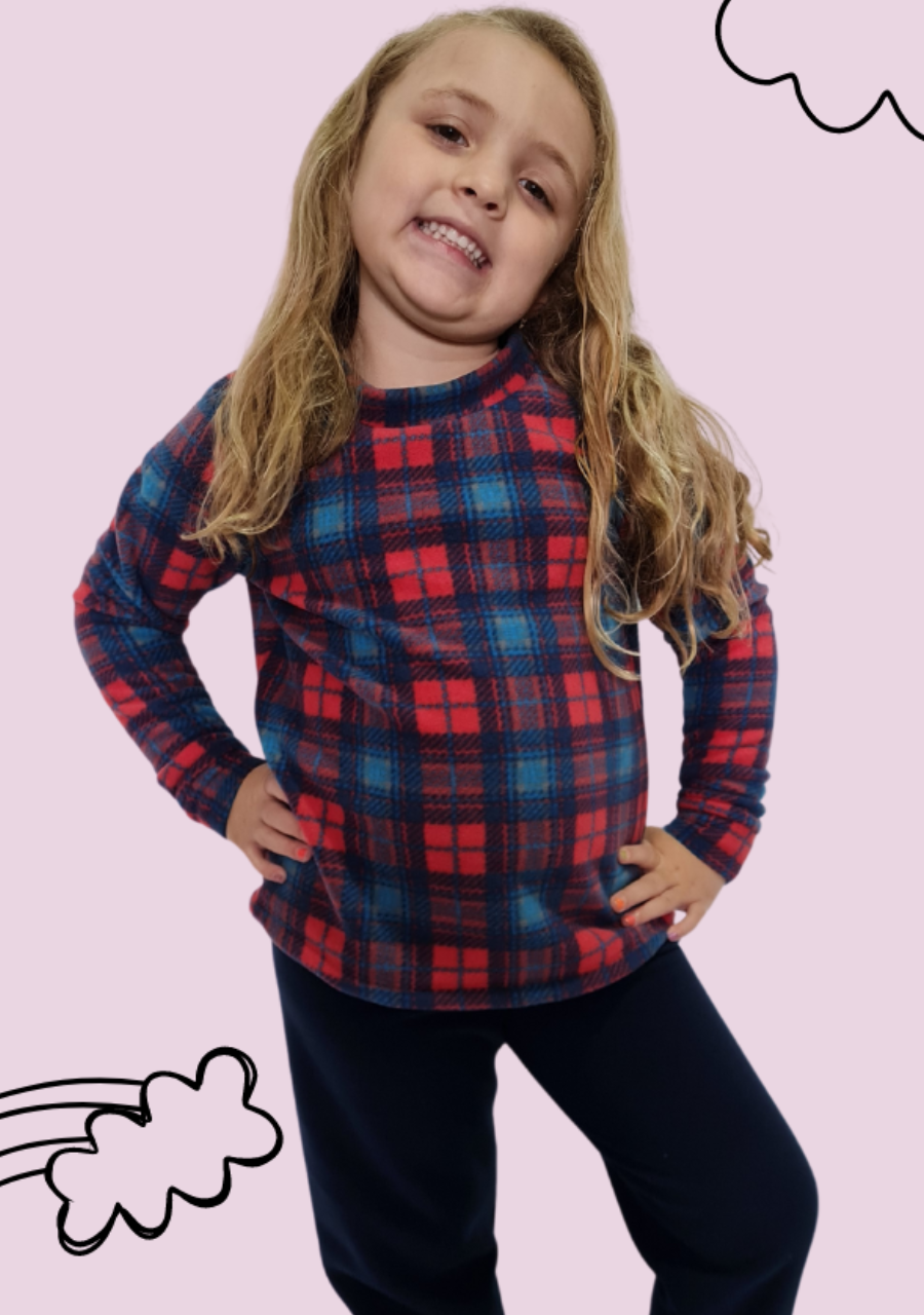 Pijama infantil Soft Premium - Xadrez