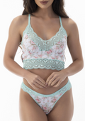 Conjunto em Microfibral Estampada com Alças Reguláveis - Branco - Rosativa