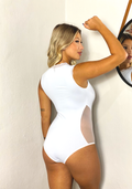 Body Feminino Frente Única Detahes em Renda - Branco - Rosativa