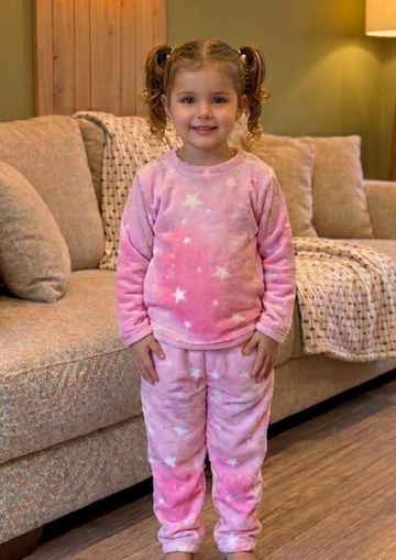Pijama Infantil Fleece Peludinho, Brilha no escuro, Ted Inverno Fechado Quentinho 4 a 12 anos